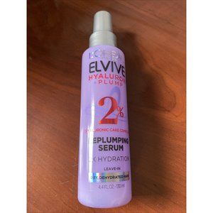 Loreal Elvive Hyaluron +Plump Replumping Moisture Hair Serum 4.4oz 2% Hyaluronic